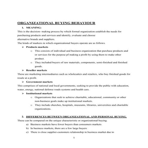 ORGANIZATIONAL BUYING BEHAVIOUR.doc