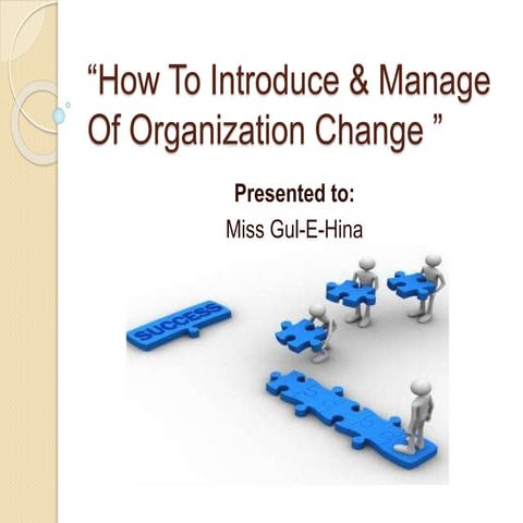 Organizational change