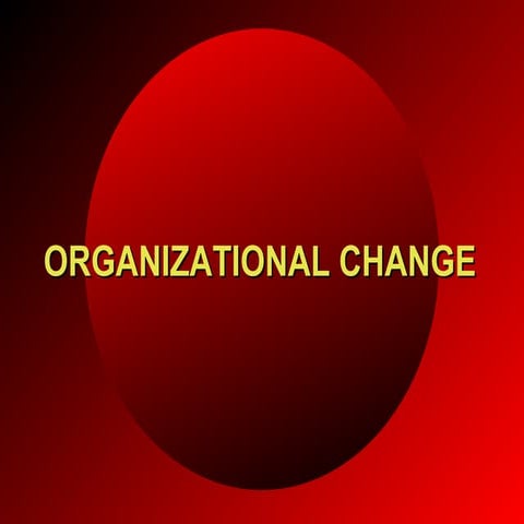 Organizational change 