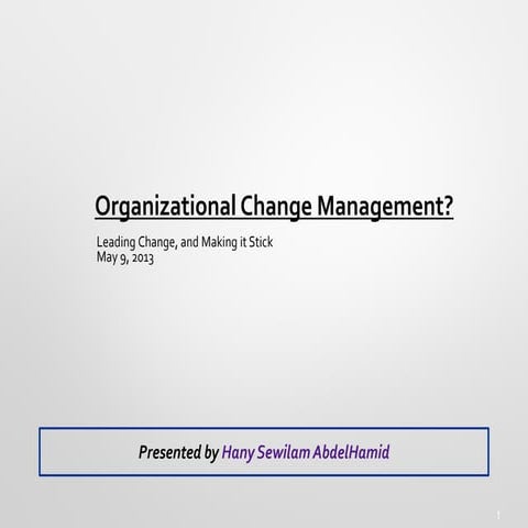 Organizational change management