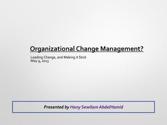 Organizational change management