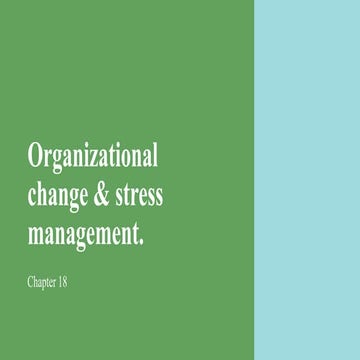 Organizational Change and Stress Management | PDF