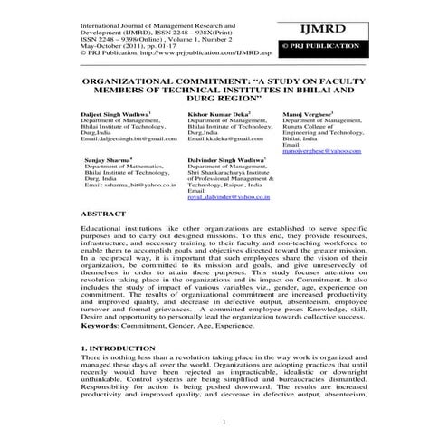 Organizational commitment