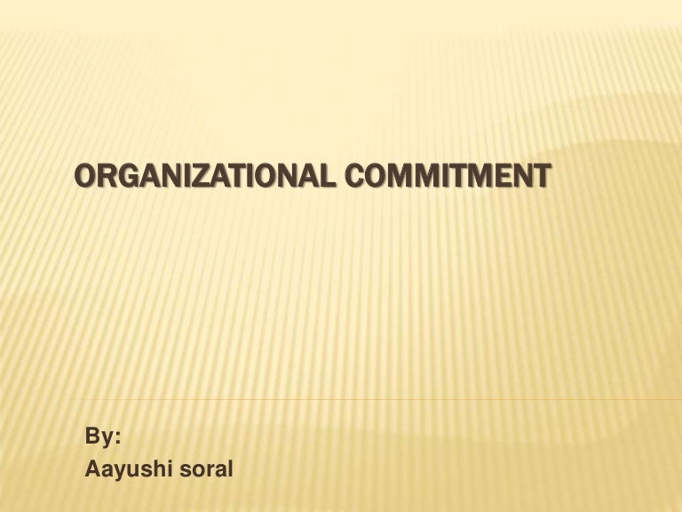 Organizational commitment