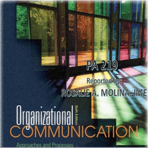 Organizational communication by Rosalie A. Molina