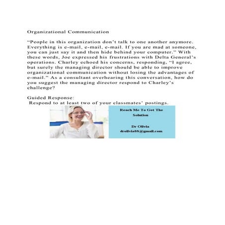 Organizational CommunicationPeople in this organization don’t.docx
