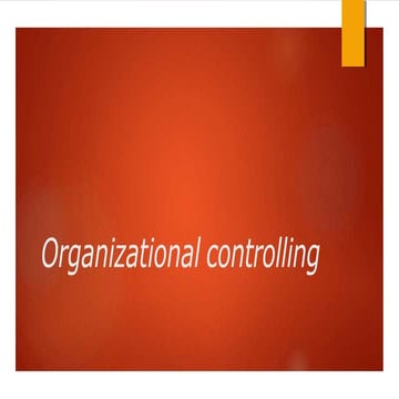 Organizational control