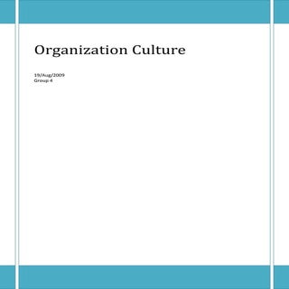 Organizational Culture