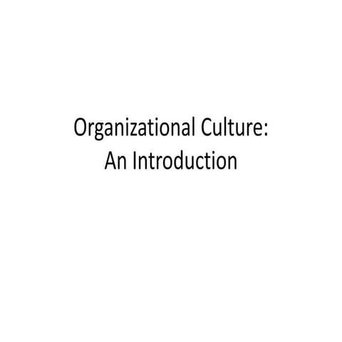 Organizational culture