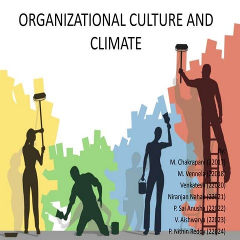 Organizational culture and climate