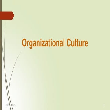 It states about Organizational culture of management | PPTX