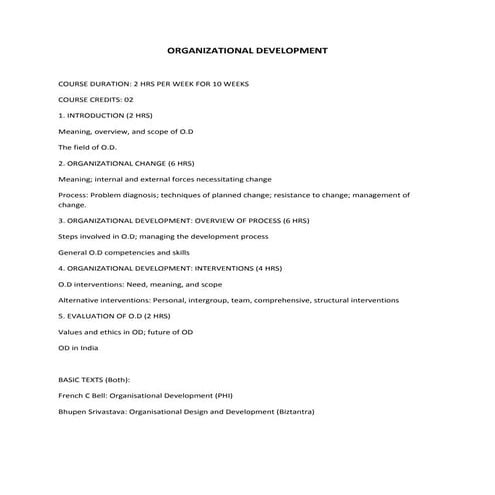 Organizational development