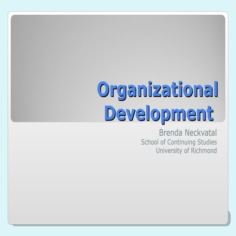 Organizational Development