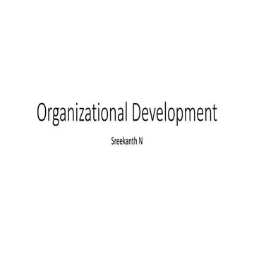 Organizational development