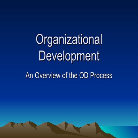 Organizational development overview