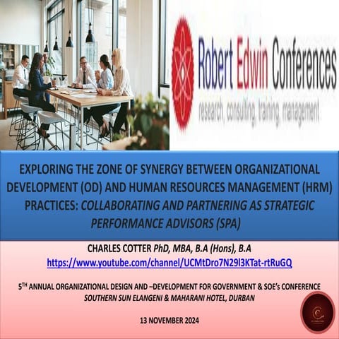Organizational Development_SHRM_Zone of Synergy_OD conference_Durban_13 Nov 2...