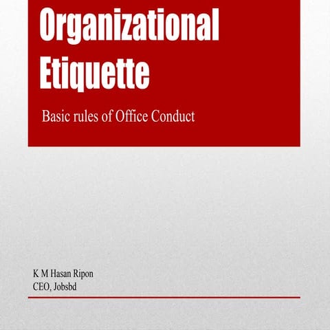 Organizational etiquette