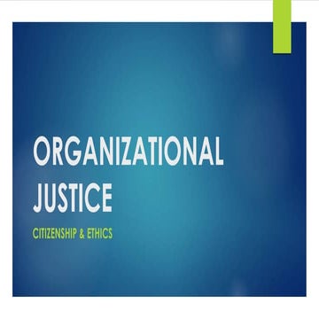 Organizational justice ppt