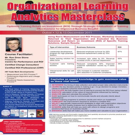 Organizational learning analytics masterclass (dubai) vincent