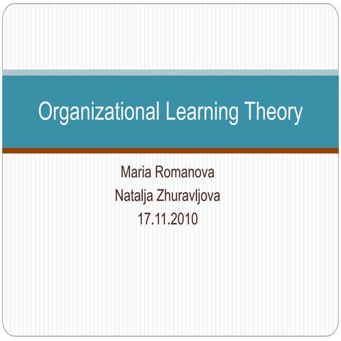 Organizational learning theory 