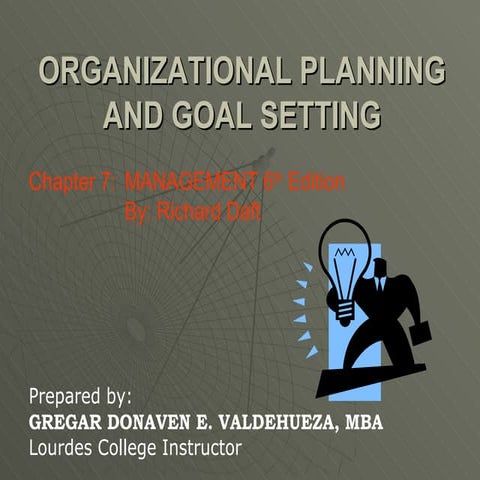 Organizational Planning & Goal Setting