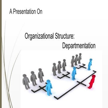 Organizational Structure: Departmentation