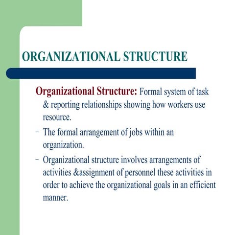 Organizational structure