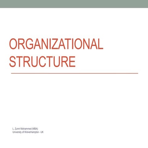 Organizational Structure