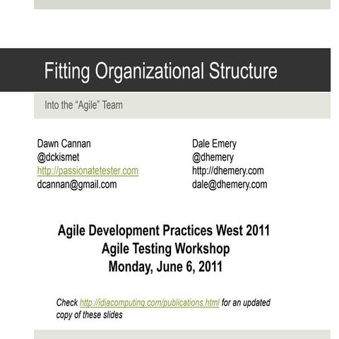 Fitting Organizational Structure