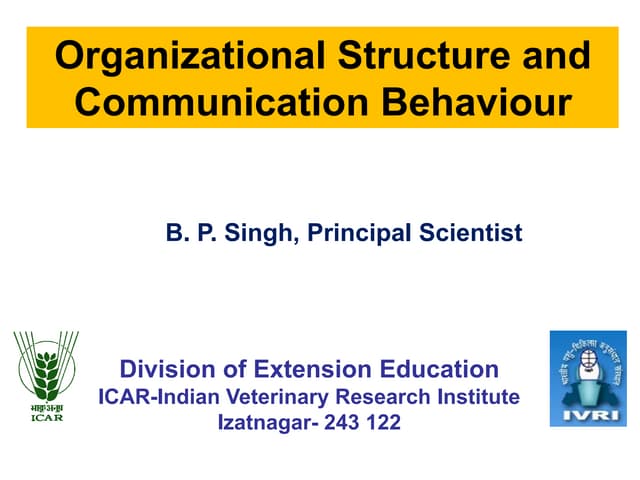 Organizational structure and communication behaviour