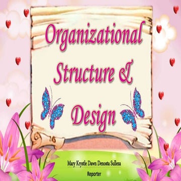 Organizational Structure and Design 