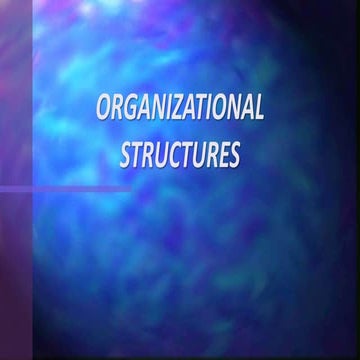 Organizational structures