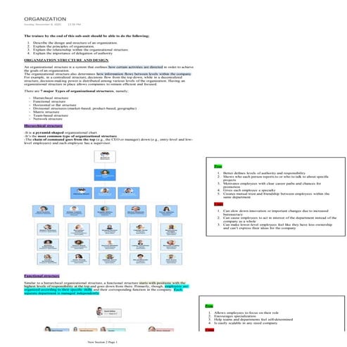 Organizational structures