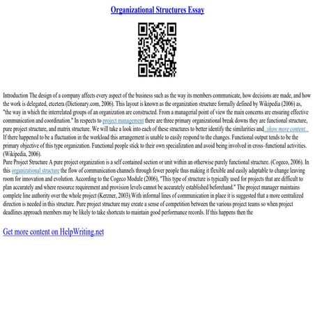 Discuss Essay Structure