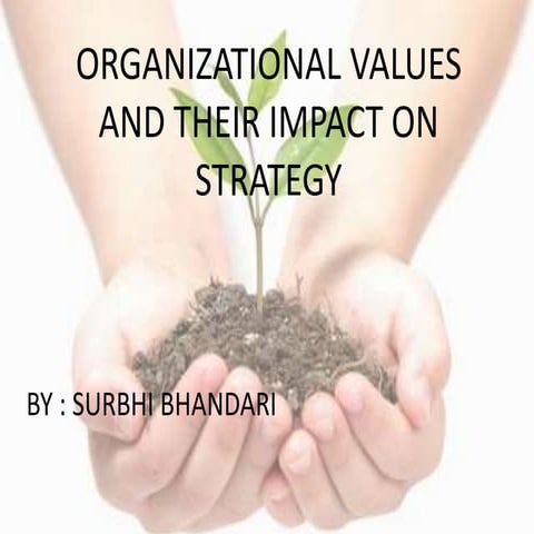 Organizational values and their impact on strategy