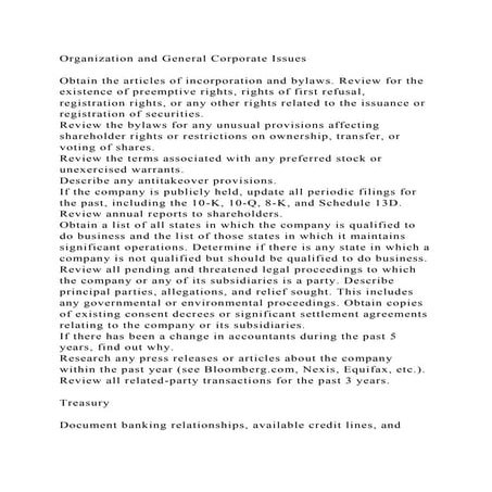 Organization and General Corporate IssuesObtain the articles of .docx