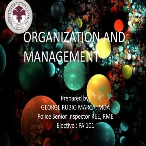 Organization and Management