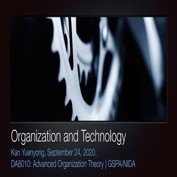 Organization and technology pdf