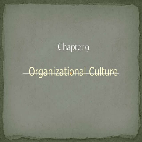 Organization Culture by SAG