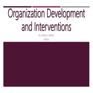 Organization development