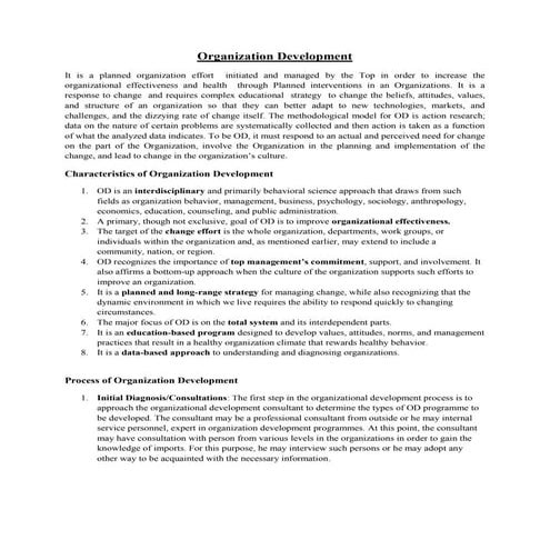 Organization development  full note nepal bank preparation