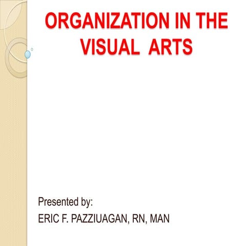 Organization in the visual  arts
