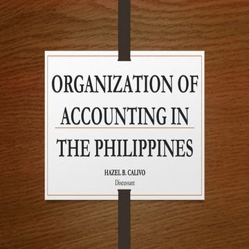 Organization of Accounting in the Philippines