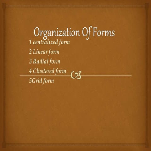 Organization of forms