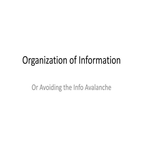 LIBY1210: Organization of information