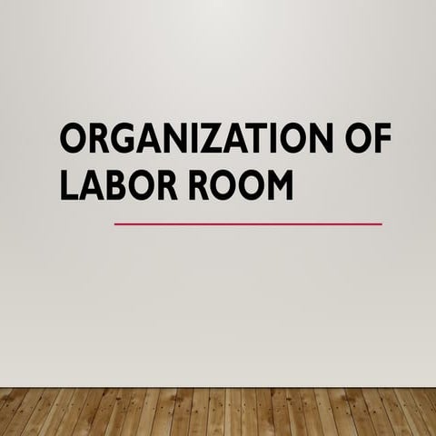 Organization of Labour Room | PPTX