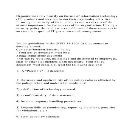 System-Specific Security Policy (SysSP)Class CISS-391 Early Sprin.docx