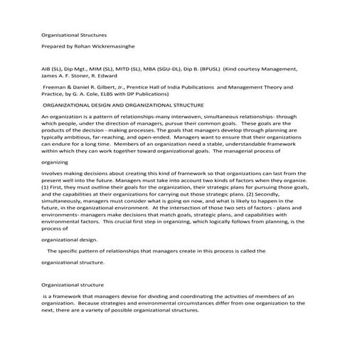 Organizationstructure