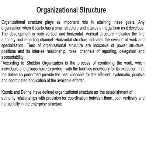 Organization structure