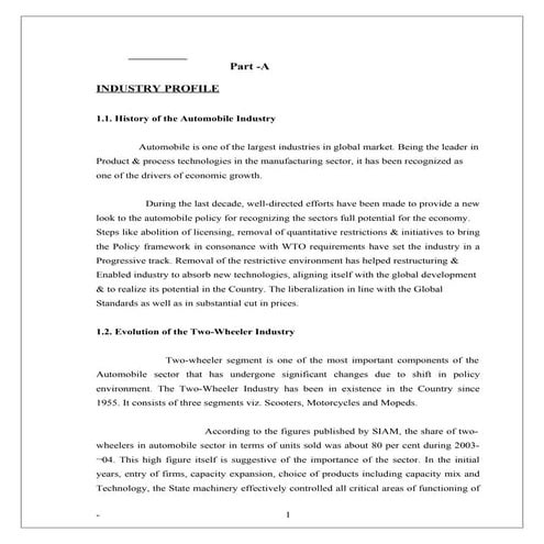 Organization study at tvs